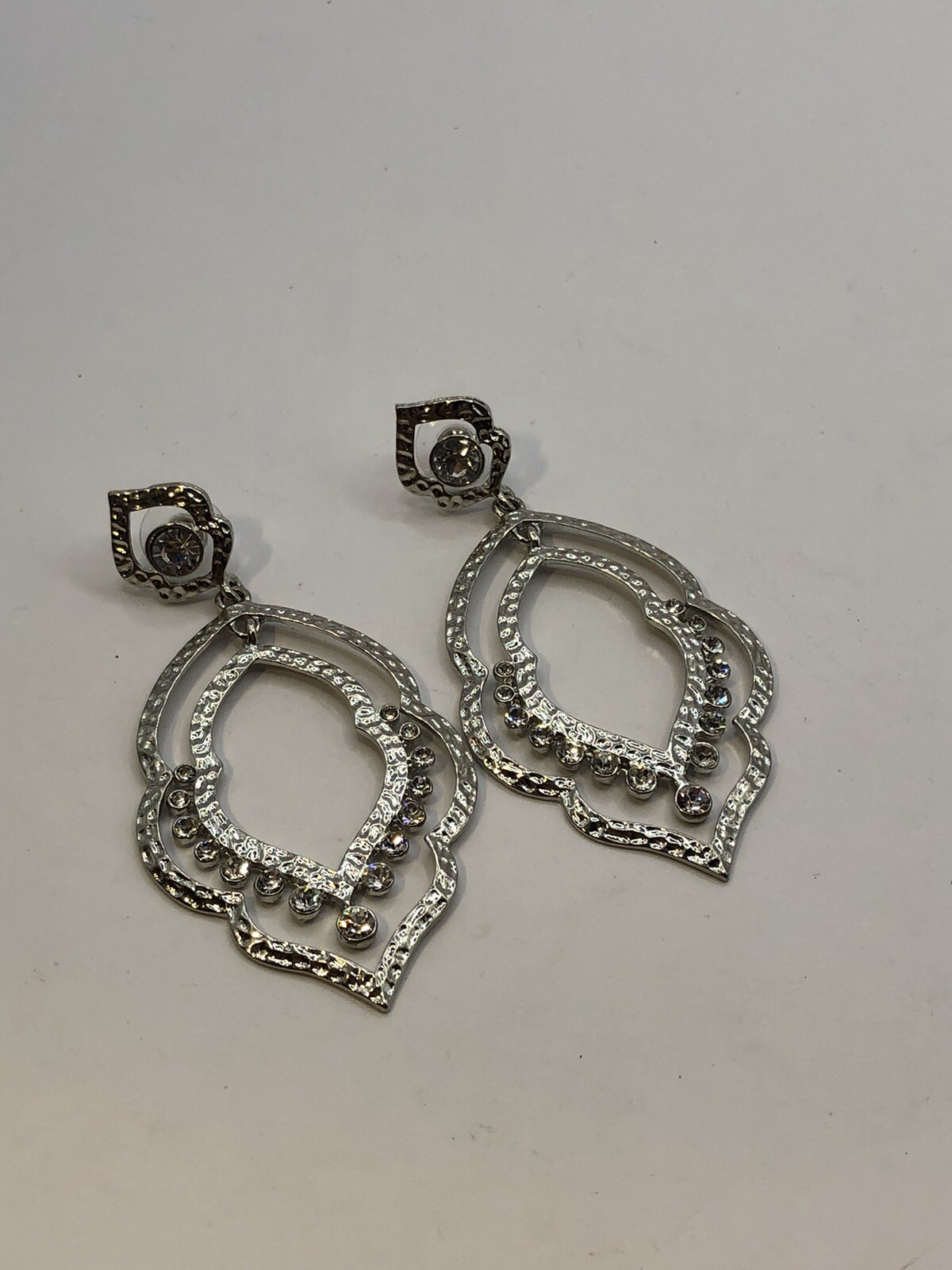 Stunning Dangle Earrings Rhinestone Bollywood Exo… - image 4