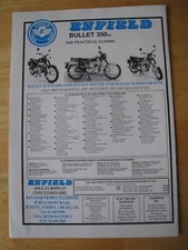 ENFIELD BULLET 350 PRACTICAL CLASSIC MOTORCYCLES DISTRIBUT1990 ADVERT A4 FILE 35
