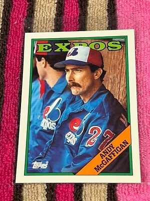 1988 TOPPS TIFFANY #488 ANDY McGAFFIGAN EXPOS VINTAGE NM-MT BASEBALL CARD !! - Photo 1/2