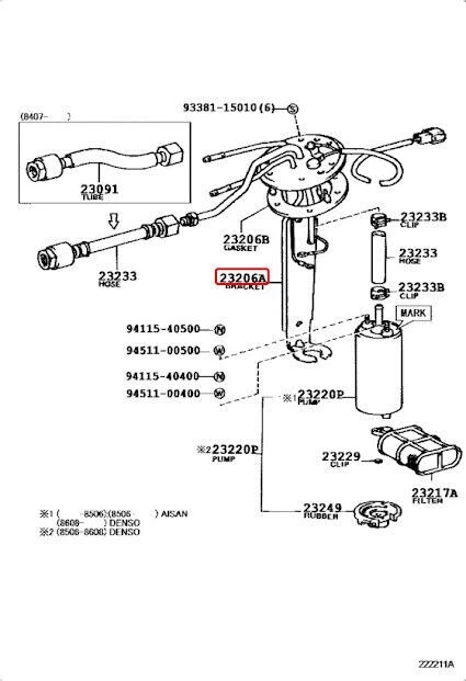 TOYOTA Genuine COROLLA GT LEVIN AE86 23206-16170 FUEL PUMP BRACKET For IN-TANK - Image 2 of 4