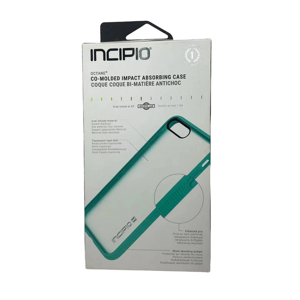 Funda a Presión Incipio Octane iPhone 7 Plus y iPhone 8 Plus - Transparente Escarcha / Azul Cian Foto 3 de 4