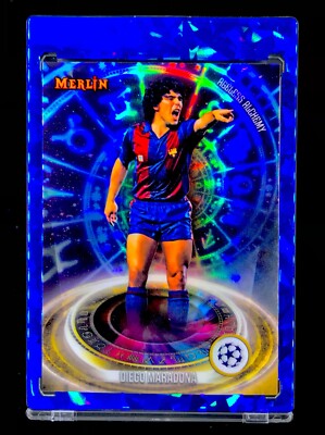 DIEGO MARADONA RARE REFRACTOR SP Insert Holo Chrome Card - ARGENTINA