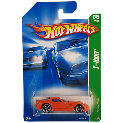 Hot Wheel DODGE VIPER T-Hunt ORANGE Street Drag Car 168/172 2007 NEW Sent In Box
