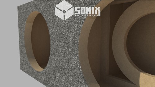STAGE 2 - DUAL SEALED SUBWOOFER MDF ENCLOSURE FOR CROSSFIRE AUDIO C5-8 SUB BOX - Picture 5 of 6