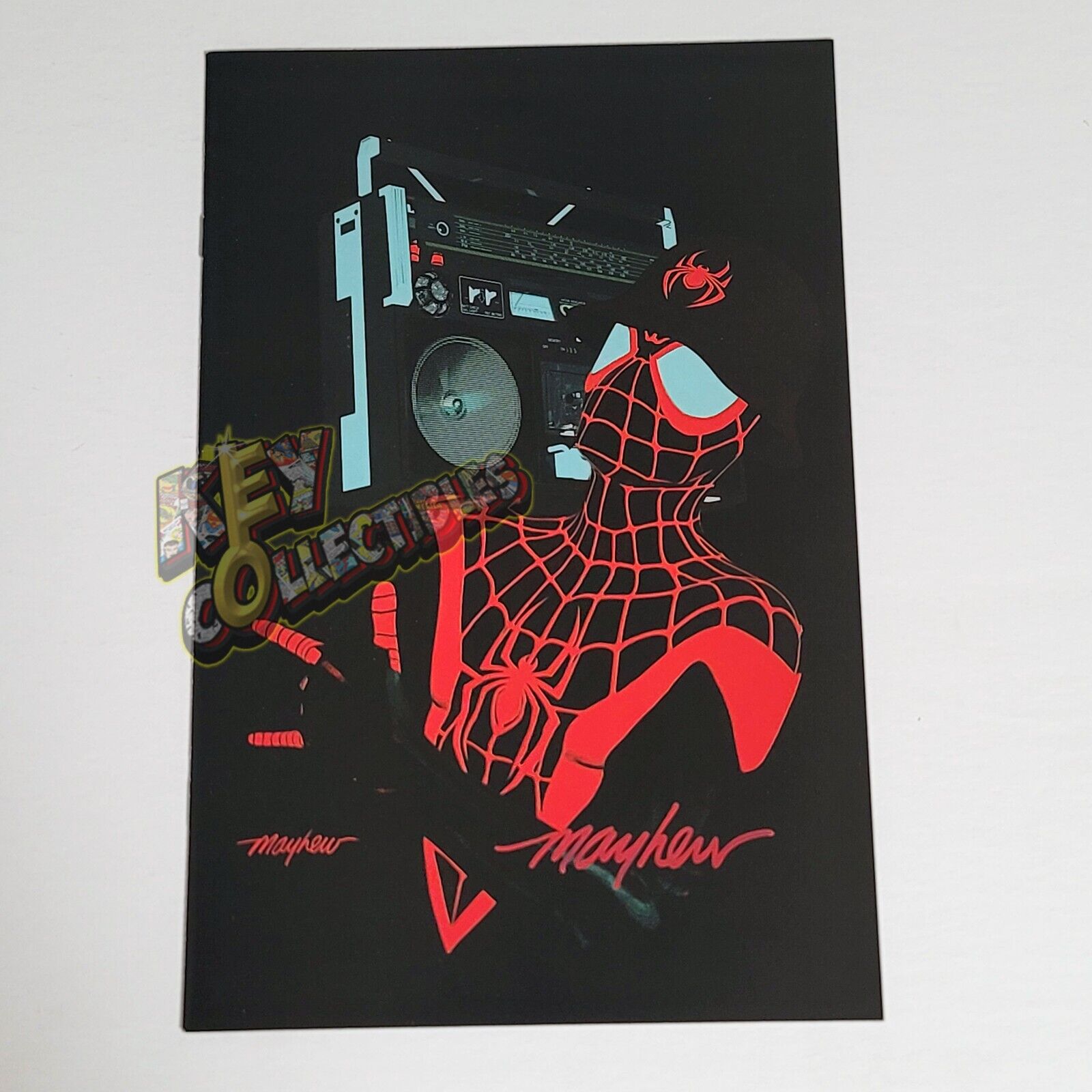 Miles Morales Spider-Man #35 Signed Mike Mayhew Black Variant - RED SIG