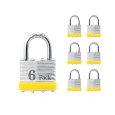 Locks Laminated Steel Keyed Padlocks,Keyed Alike Locks, 1-9/16 inch Wide,Norm...