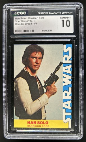 1977 Wonder Bread Star Wars #4 Han Solo — CGC 10