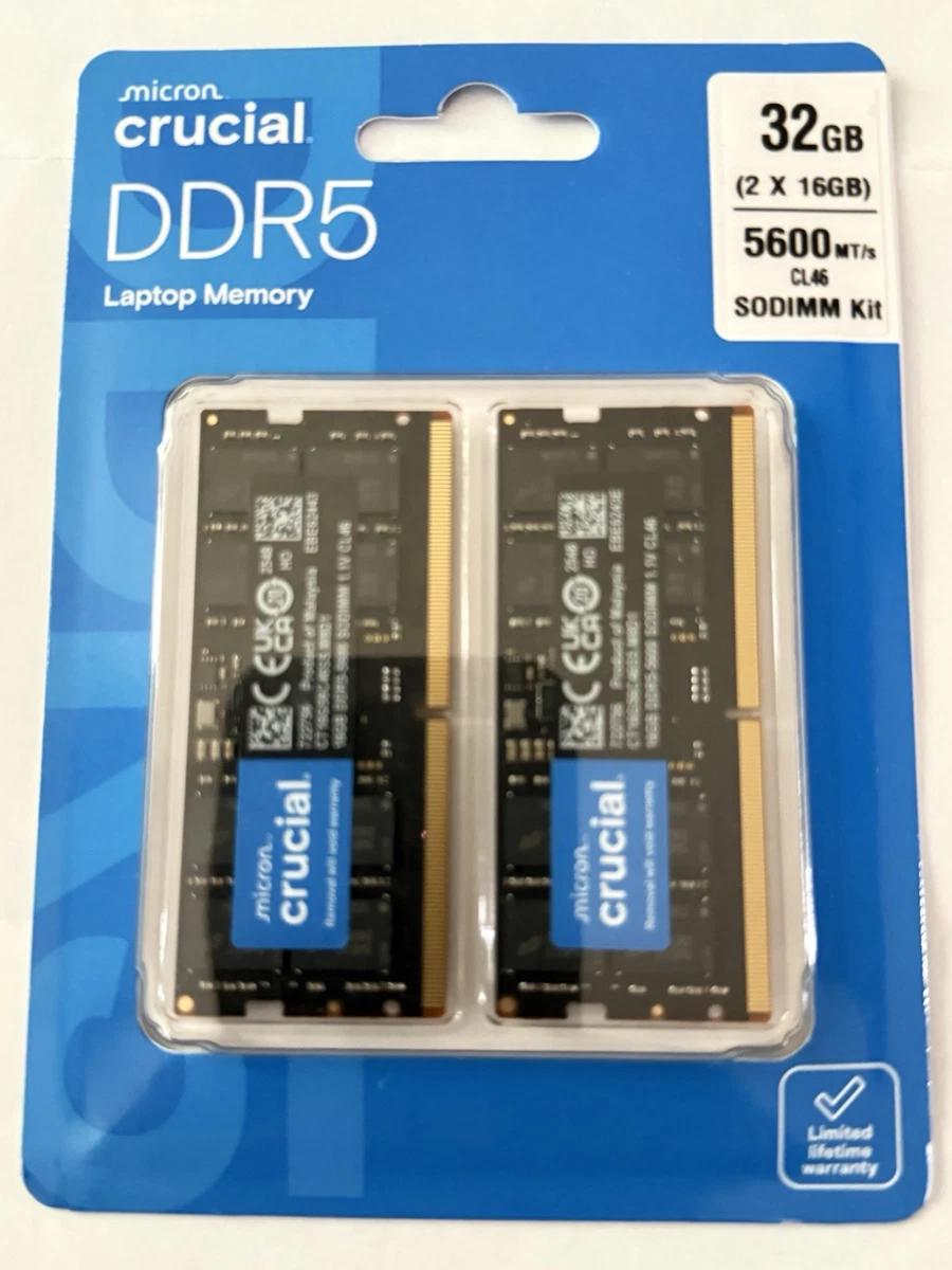 Crucial Computer Memory (RAM) 32GB Total Capacity for sale | eBay
