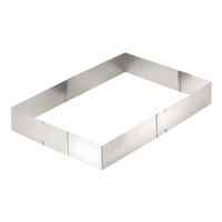 Eva Collection Verstellbarer Rechteckiger Tortenring Aus Edelstahl
