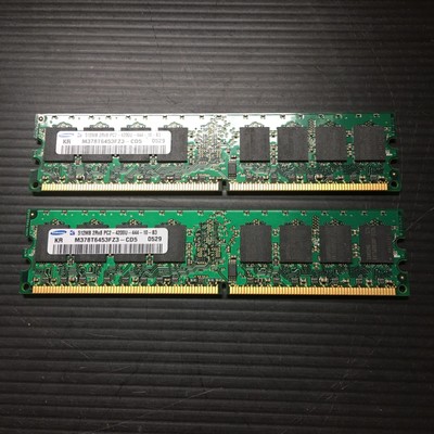 2PCS Samsung 512MB 2Rx8 PC2-4200U-444-10-B3 M378T6453FZ3-CD5 0529 PC Memory