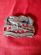 Vintage C J Inc Belt Buckle 2nd Amendment The Right To Bear Arms 1994 Metal