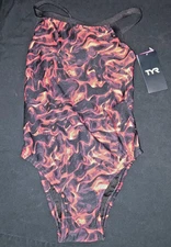 TYR DURAFAST Women's Red Maxfit Synapse Racing Swimsuit | Size 26 (XS)