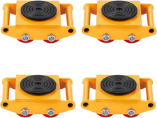 4PCS Machinery Skates Dollies, 17,637 Lb Heavy Duty Equipment Moving Skates with