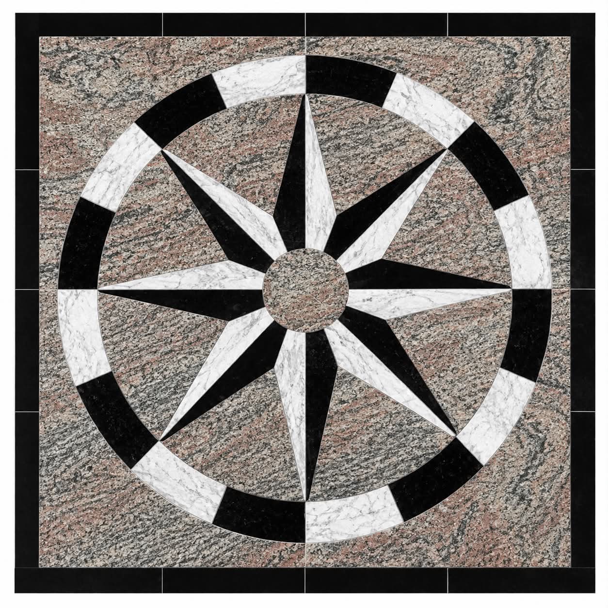 Floor Marble Medallion Luxury-3103
