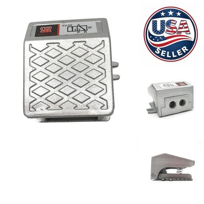 Alloy Silver Pneumatic Foot Pedal Switch - 2 Position Control for Air Systems
