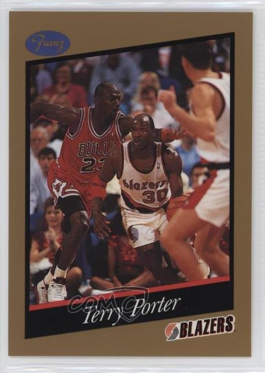 1991 Franz Portland Trail Blazers Terry Porter (Guarded by Michael Jordan) 13in