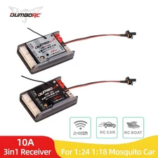 DUMBORC 3in1 Receiver 2.4Ghz 10A ESC with Gyro Light Controller for RC Car Boat