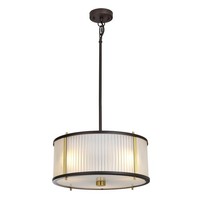 HäNgeleuchte Rund 40 Cm Glas Stahl 3X E27 In Braun Klar HäNgelampe Esszimmer