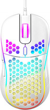 Honeycomb Wired Gaming Mouse with RGB On/Off Switch, 7200 Adjustable DPI, Ergono