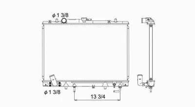 Radiador para 97-04 Mitsubishi Montero Sport 3.0/3.5L V6 fila única Foto 2 de 4