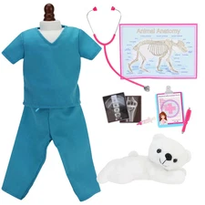 Veterinarian 11pc  Set Fits 18" American Girl Doll Clothes Accessories