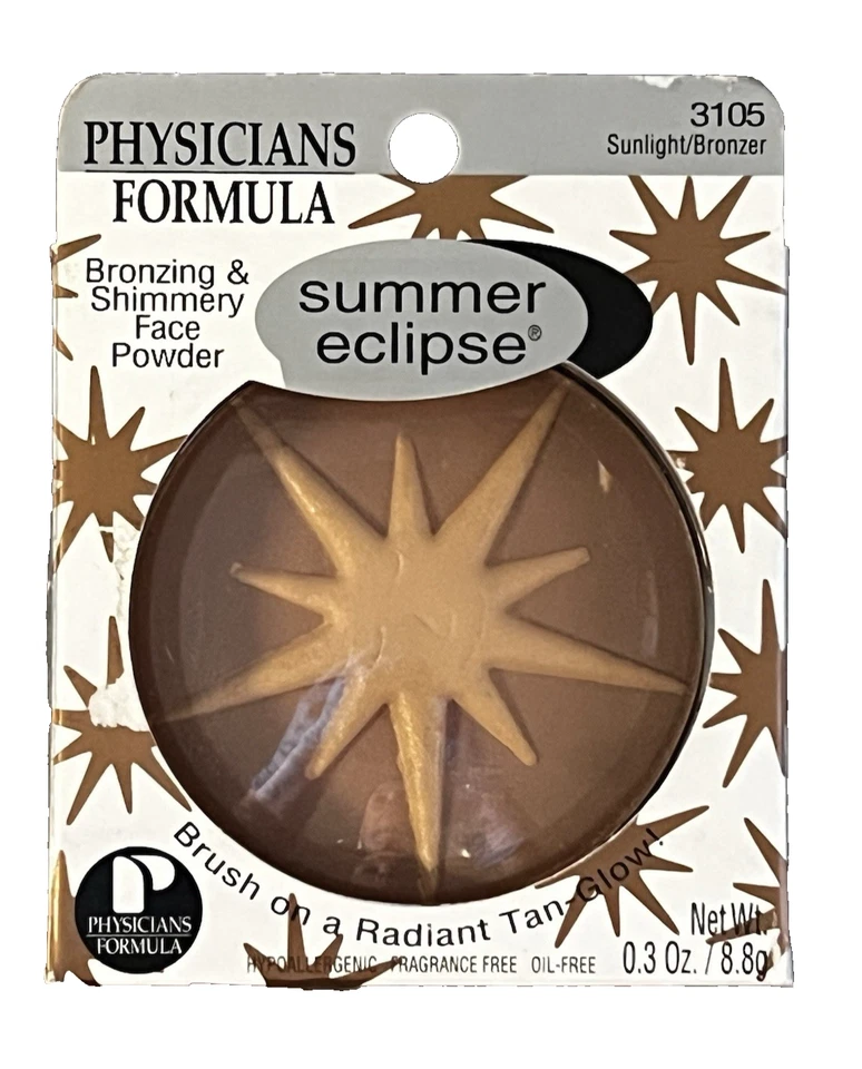 Physicians Formula Summer Eclipse Face Powder Sunlight/Bronzer White w/Stars Box - Image 2 of 4