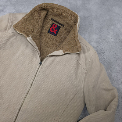 Vintage Herren L Dolce & Gabbana Sherpa gefütterte Cordjacke Herren Größe L