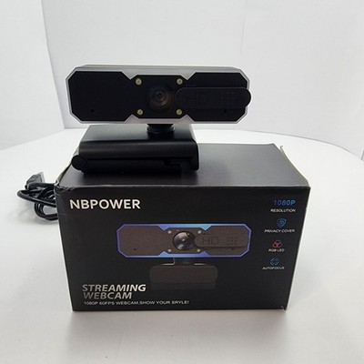 NBPOWER Black 1080P 60Fps Autofocus Digital Streaming Webcam With Microphone