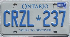 Ontario 2022 Kanada Tablica rejestracyjna samochodu Kanada Tablica rejestracyjna Tablica rejestracyjna