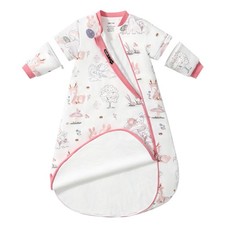 Baby Sleep Sack 6  12 Months, Cotton Sleep Sack with Detachable Long Sleeves, 1.0