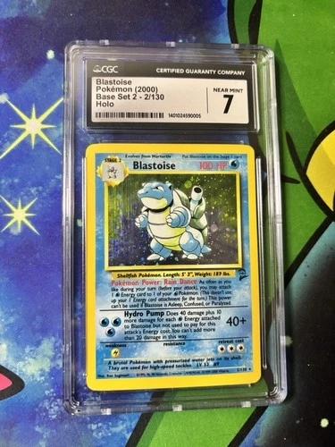 2000 POKEMON BASE SET 2 BLASTOISE HOLO 2/130 CGC 7