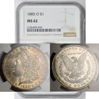 New Listing1885-O Morgan Dollar $1 MS 62 NGC Color Toned