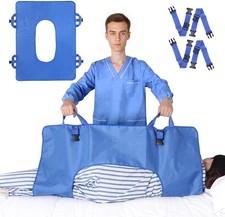 Transfer Slide Sheet Reinforced Handles Hygiene Opening 110x80cm Elderly 136kg