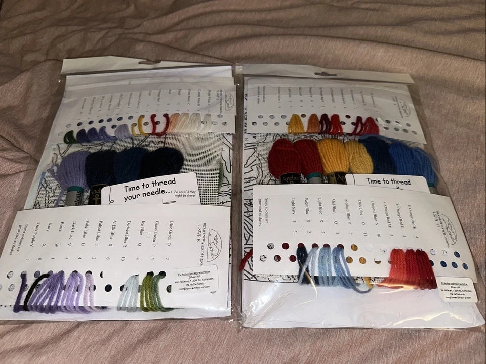 2 件套 Derwentwater Designs Poppy Head & White Poppy 长针设计全新带包装 — 第 4/4 张图片