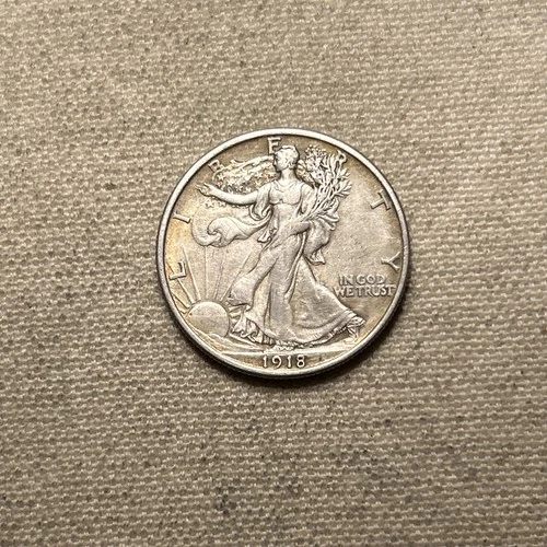 1918 Walking Liberty Half Dollar Almost Uncirculated AU Coin ZM