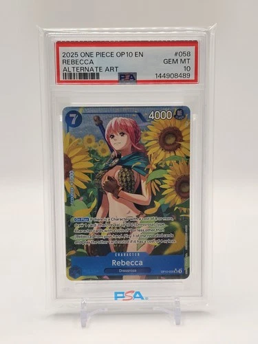 Rebecca 2025 One Piece Royal Blood OP10 EN #058 Alternate Art OP10-058 PSA 10