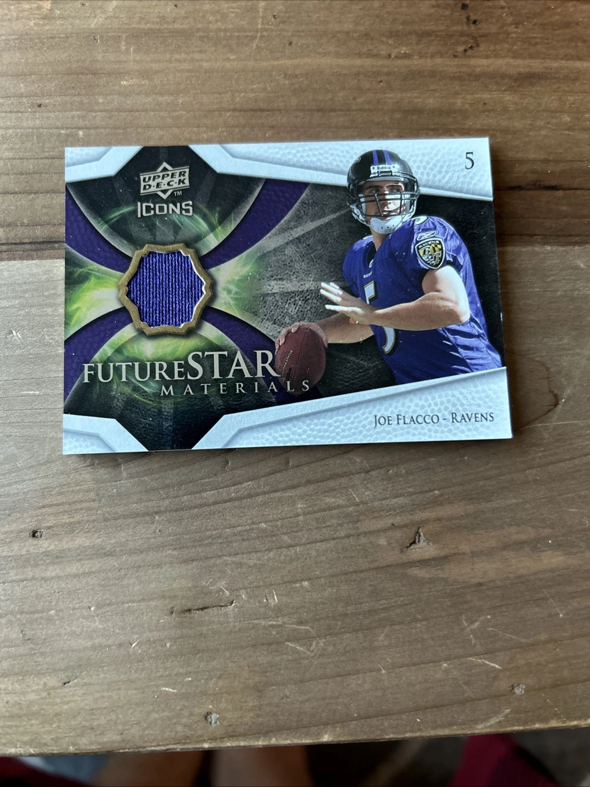 Joe Flacco Upper Deck Icons Future Stars Materials #FSM21 Base