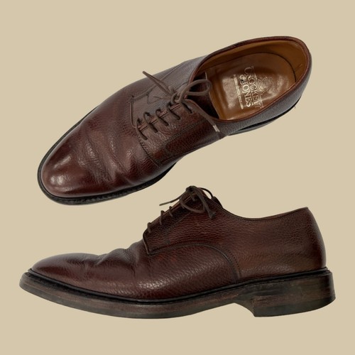 Crockett & Jones braune Echtleder Schnürschuhe Vintage Oxford Schuhe UK8E R21
