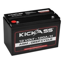 KickAss 12V 120Ah AGM Deep Cycle Battery
