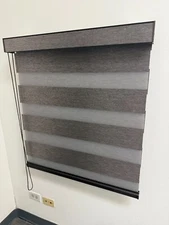 Brown Blackout Zebra Window Blinds