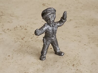 American Pewter Figurine Traffic Policeman Cop P. Davis Miniature 1978