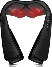 Neck Back Massager Heat Deep Tissue 3D Kneading Full Body Electric Pillow Fresh