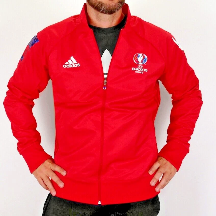 Adidas Men's Training Jacket Blouson College Jacket Bomber Football Top Red
