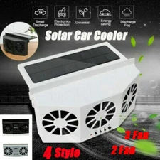 2/3 Fan Portable Car Solar Air Conditioner Quiet Cooler Vehicle Cooling Exhaust