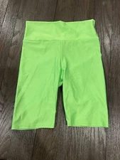Mens Jock Shiny Spandex Tights Compression Shorts Green M
