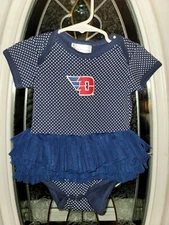 Two Feet Ahead  NCAA Girls Univ. of Dayton 12 Mo. Infant Tutu Bodysuit Creeper 