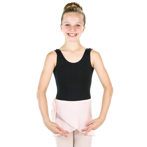 Falda envolvente de baile de ballet de gasa con corbata en la cintura para niñas Danzcue