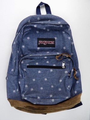 denim backpack jansport