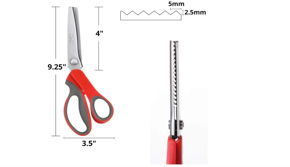 Zig Zag Pinking Shear Scissor for Fabric, Craft Scissors Decorative Edge cutting - Image 2 of 4