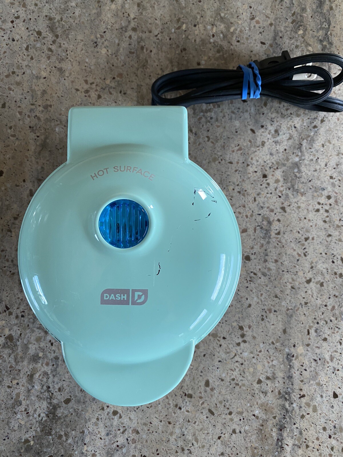 Dash Mini Waffle Maker Aqua Tested and Working-image